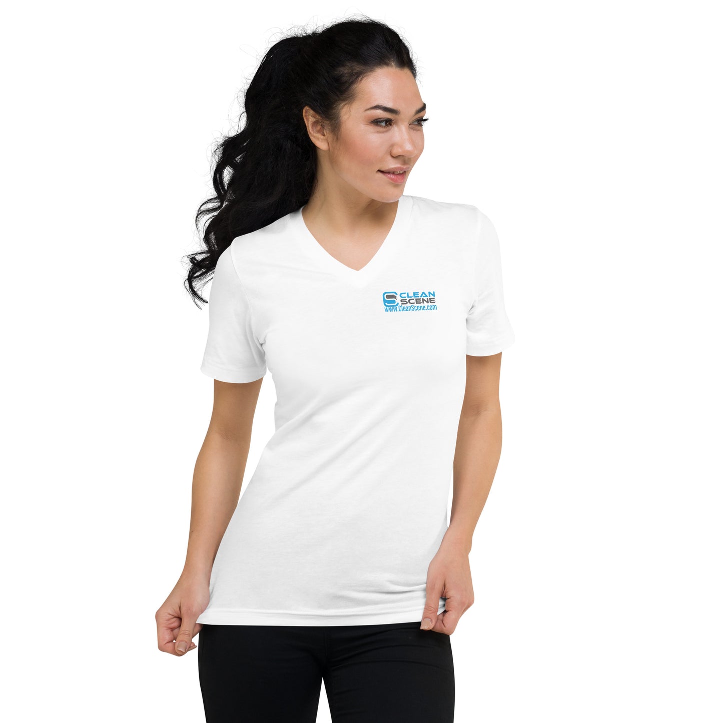 Clean Scene - Unisex Short Sleeve V-Neck T-Shirt