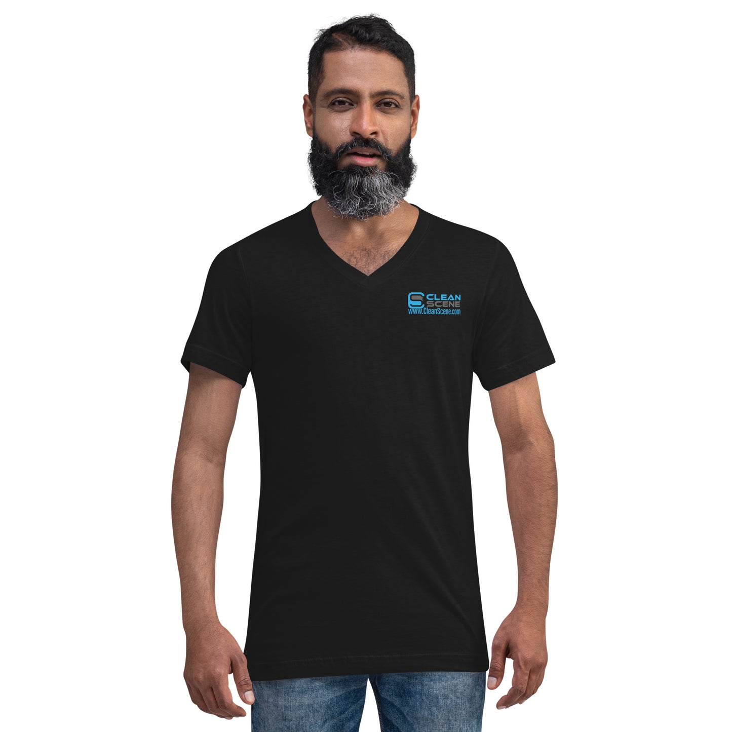Clean Scene - Unisex Short Sleeve V-Neck T-Shirt