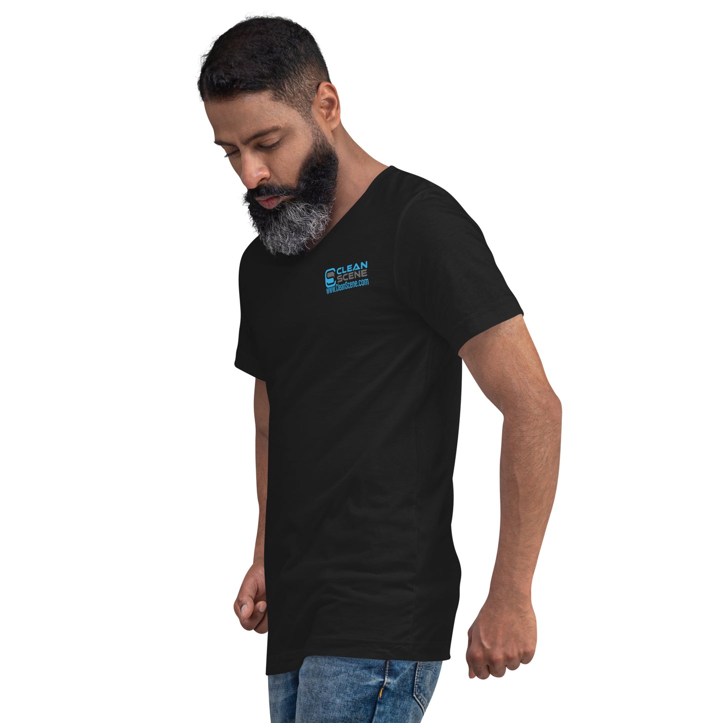 Clean Scene - Unisex Short Sleeve V-Neck T-Shirt